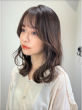 パルフェ ヘアー バイ オーク 九大学研都市(parfait hair byOAK) 韓国人風レイヤーが可愛い薄めバング