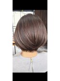 脱白髪染め+ハイライト♪大人のショート