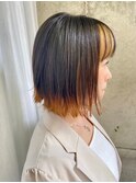 こなれオレンジ裾カラー