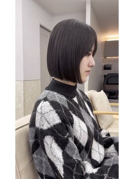 サンド 鹿児島中央(sand) ボブ　フルバング　ハッシュカット　イメチェン　似合わせカット