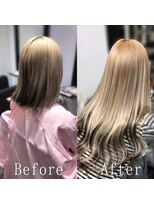 ARビューティー ギンザ(AR Beauty Ginza)&nbsp;ホワイトベージュ×ブラック#エクステ#デザインカラー#韓国#銀座