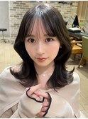 表参道アフロート張替　ミディアムヘア　シースルーバング