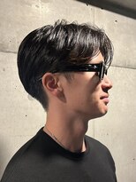 フイ 新宿3丁目(Hui)&nbsp;フェザーパーマ/グレーブルーカラー/刈り上げショートパンク