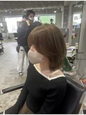 レイヤーぱっつん前髪ステップボーンカットシルキー船橋/韓国