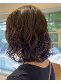 伸ばしかけボブパーマ
