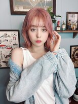 ディレクト 新宿(Direct)&nbsp;ブリーチカラーピンク/ぱつっとボブ/新宿