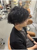 波巻きパーマ