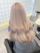 サンクプロジェクト(cinq PROJECT)&nbsp;ラベンダーミルクティーグレージュ韓国風顔まわりレイヤー原宿