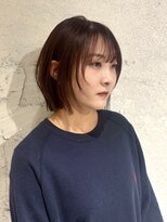 ヨーク(YOKE)&nbsp;【YOKE】オレンジブラウンレイヤーボブミディアム顔周り前髪