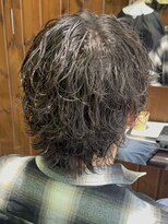 ルアン 大分駅店(ruen)&nbsp;大分メンズカットセンターパート波巻きパーマサーフカール眉毛