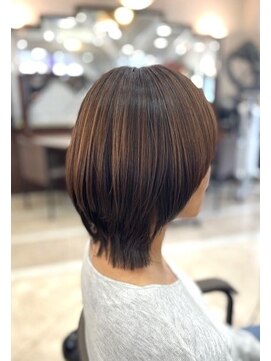 エルプリエ(elle brille) 大人のマッシュレイヤー×アンブレラカラー