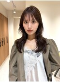 コーラルベージュ/顔周りカット/レイヤーカット/韓国巻き/銀座