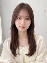 ノア 三宮店(NOA)&nbsp;【NOA】透明感ベージュ×韓国レイヤーセミロング髪質改善カラー