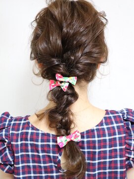 アフラワーヘア(a FLower HAIR) アンバランス☆編みおろし