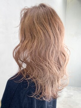 アルバム 銀座(ALBUM GINZA) ベージュロング_厚めバングローライトスリークボブ_ba283552