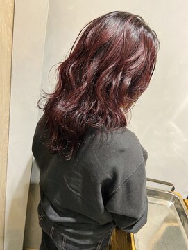 アース コアフュールボーテ ふじみ野店(EARTH coiffure beaute) ワインレッドカラー
