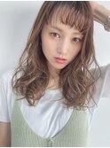 イメチェン耳かけニュアンスパーマフォギーベージュ