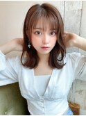 20代30代40代小顔外ハネミディアムひし形シルエットくびれミディ