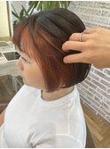 インナーカラー×ミニボブ
