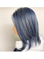 ラフヘアー(LaF)&nbsp;ダブルカラー×インディゴブルー