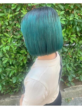 ネオヘアー 曳舟店(NEO Hair) エメラルドターコイズ/ボブ
