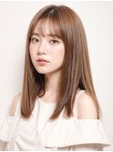 20代30代大人かわいい/シルキーベージュ/ストレート/前髪