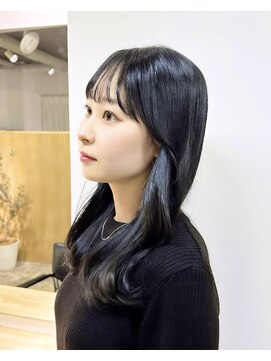 トエン(toen) ブルーブラックカラー× Aラインロングスタイル