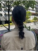 ヘアセット×編みおろしアレンジ