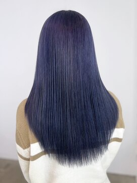 アルバム 新宿(ALBUM SHINJUKU) ニュアンスカラーレイヤーロングブルーグレージュ_ba497131