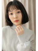 シースルーバング大人美人ウェットヘア黒髪ボブY上尾30代40代