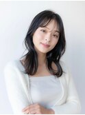 暗めグレージュ/20代30代大人かわいい/レイヤーカット