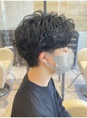 メンズカットツイストスパイラルパーマスペインカールショート