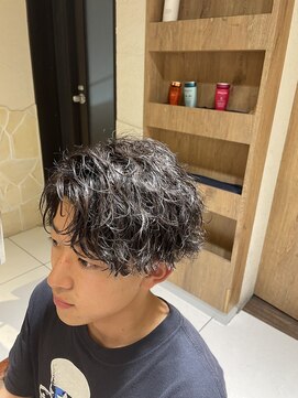 ヘアリゾートエーアイ 新宿西口店(hair resort Ai) メンズ/アッシュブラック/マッシュパーマ/波巻スパイラルパーマ