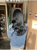 ブリーチありブルーブラック