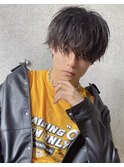 ツイストスパイラルメンズマッシュツーブロック束感メンズパーマ