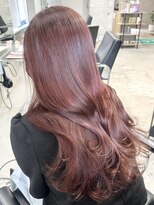 ラック(LUCK)&nbsp;レッドブラウン/船橋/くすみベージュ/細めハイライト