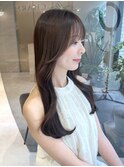 顔周りカット/レイヤーカット/縮毛矯正/コスメストレート/韓国