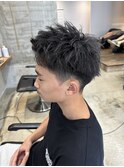 MEN’S HAIR/ブルーブラック/フェザーパーマ/守谷