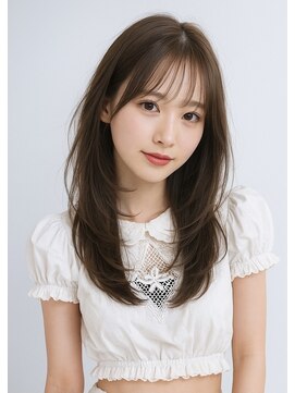 ゲイン(Gain) 艶カット×白髪ぼかし×艶ベージュ