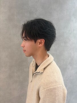 メンズサロン ルーブ 新潟(メンズサロンLOOB) 刈り上げセンターパートフェザーパーマツーブロック
