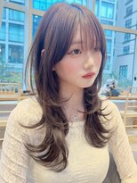 バイオレット 表参道店(Violet)&nbsp;顔周りカットミディアムレイヤーハッシュカットウルフカット