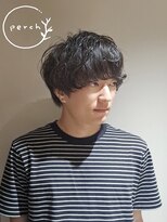パーチ(perch) 前回のパーマを活かす、カットのみの大人マッシュスタイル
