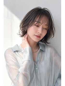 アッシュ 学芸大学店(Ash) ショートボブ/大人女性/グレージュ/白髪ぼかし/脱白髪染め