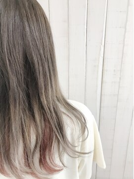 ディー(dee) dee グラデーションシルバー×インナーピンク