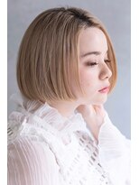 リアン(Lien)&nbsp;Lien☆ミニマムボブ×デザインカラー×ナチュラルブロンド　立川