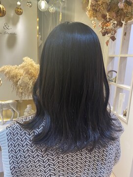 アンド ラ ブランシュ(&.La Blanche) ロングヘア/グレージュカラー/ココアベージュ/黒髪カタログ/大宮