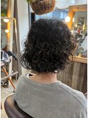 メンズスパイラルパーマ×ハイライト