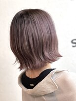 ヘアーアンドスパソシット(HAIR&SPA SOCIT) 切りっぱなしボブ×ラベンダーベージュ