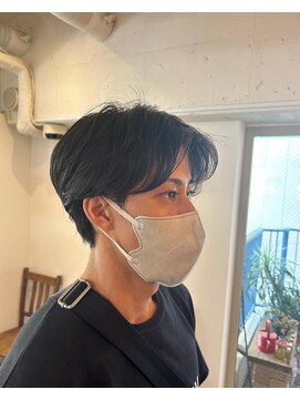 クラップス 綱島店(CLAPS) メンズニュアンスパーマ/アッシュブラック/メンズパーマ30代40代