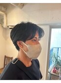 メンズニュアンスパーマ/アッシュブラック/メンズパーマ30代40代